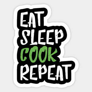 Eat Sleep Cook Repeat Sticker